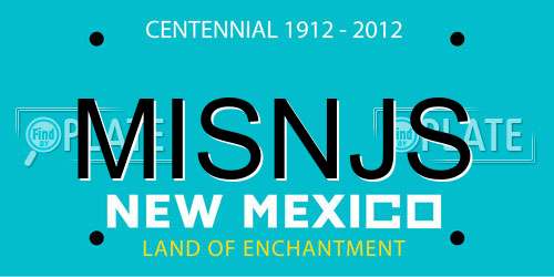 MISNJS New Mexico License Plate