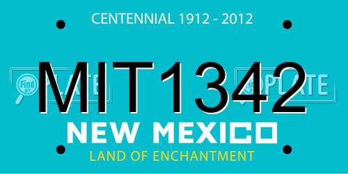 MIT1342 New Mexico License Plate
