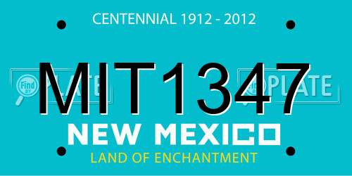 MIT1347 New Mexico License Plate