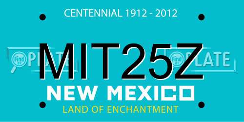 MIT25Z New Mexico License Plate