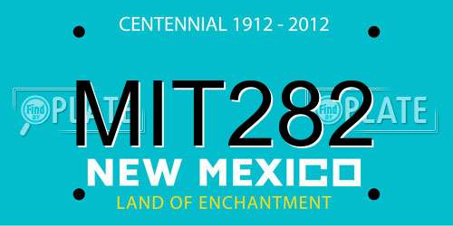 MIT282 New Mexico License Plate