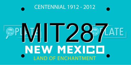 MIT287 New Mexico License Plate