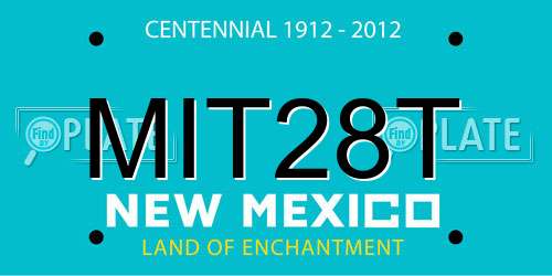 MIT28T New Mexico License Plate