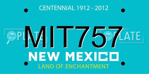 MIT757 New Mexico License Plate