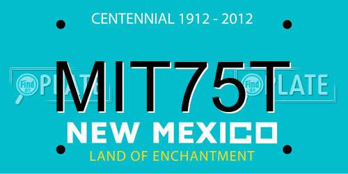 MIT75T New Mexico License Plate