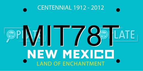 MIT78T New Mexico License Plate