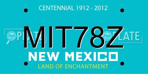 MIT78Z New Mexico License Plate