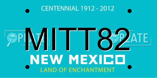MITT82 New Mexico License Plate