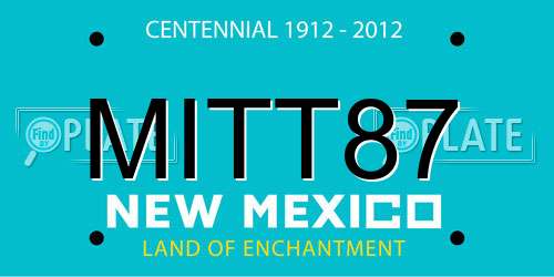 MITT87 New Mexico License Plate