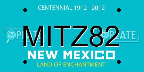 MITZ82 New Mexico License Plate