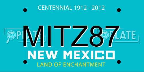 MITZ87 New Mexico License Plate