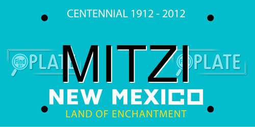 MITZI New Mexico License Plate