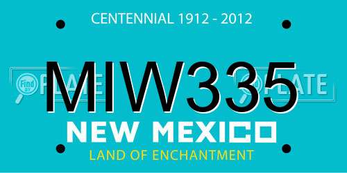 MIW335 New Mexico License Plate