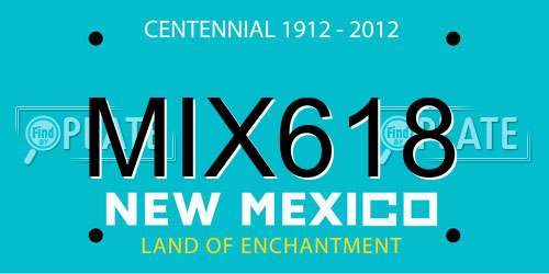 MIX618 New Mexico License Plate