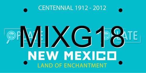 MIXG18 New Mexico License Plate