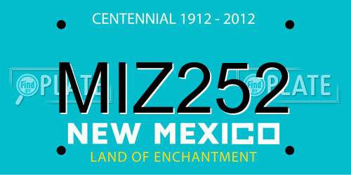 MIZ252 New Mexico License Plate