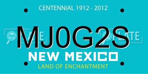 MJ0G2S New Mexico License Plate