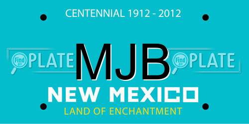 MJB New Mexico License Plate