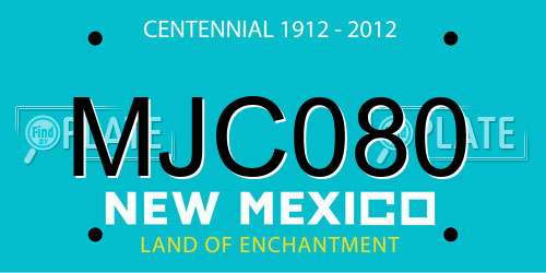 MJC080 New Mexico License Plate