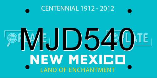 MJD540 New Mexico License Plate