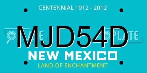 MJD54D New Mexico License Plate