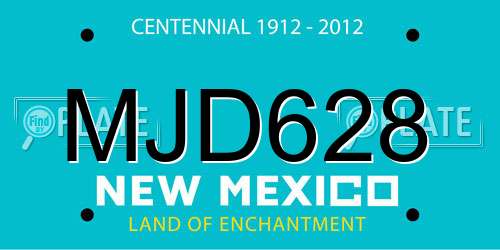 MJD628 New Mexico License Plate