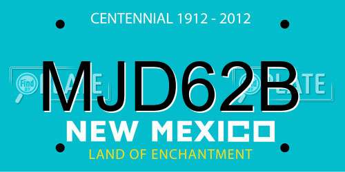 MJD62B New Mexico License Plate