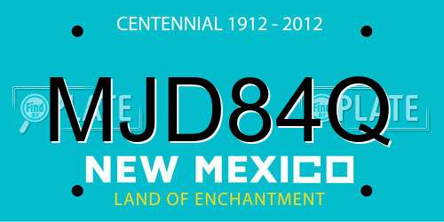 MJD84Q New Mexico License Plate