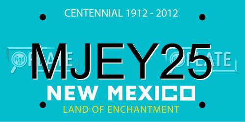 MJEY25 New Mexico License Plate