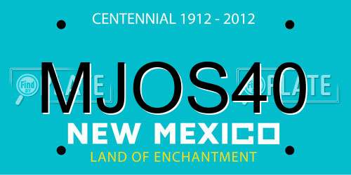 MJOS40 New Mexico License Plate