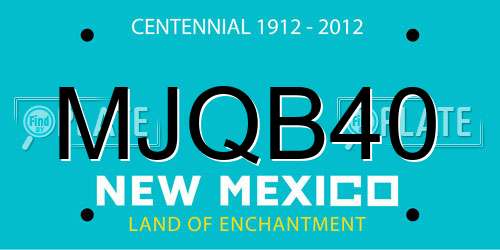 MJQB40 New Mexico License Plate