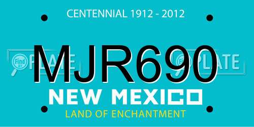 MJR690 New Mexico License Plate