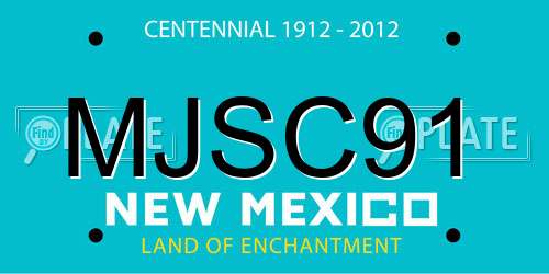 MJSC91 New Mexico License Plate