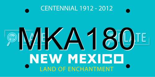 MKA180 New Mexico License Plate
