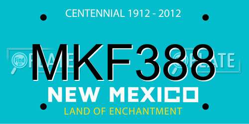 MKF388 New Mexico License Plate