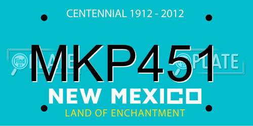 MKP451 New Mexico License Plate