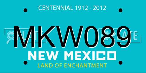 MKW089 New Mexico License Plate