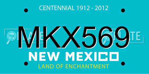 MKX569 New Mexico License Plate