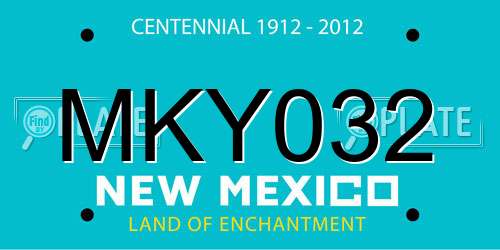 MKY032 New Mexico License Plate