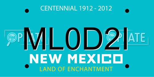 ML0D2I New Mexico License Plate