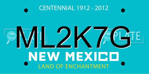 ML2K7G New Mexico License Plate