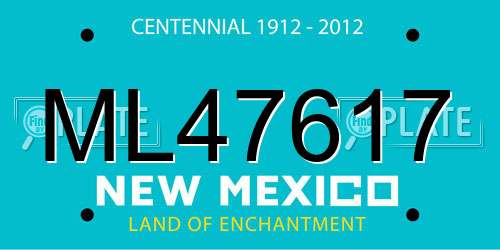 ML47617 New Mexico License Plate