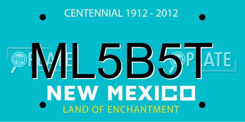 ML5B5T New Mexico License Plate