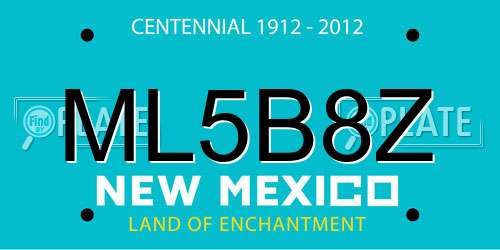 ML5B8Z New Mexico License Plate