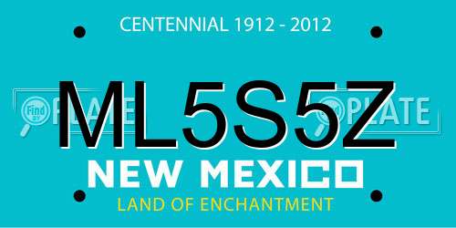 ML5S5Z New Mexico License Plate