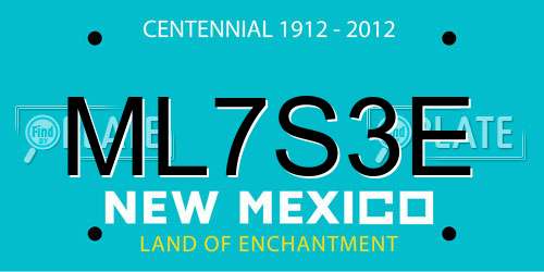 ML7S3E New Mexico License Plate