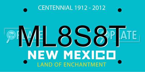 ML8S8T New Mexico License Plate