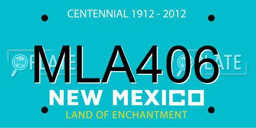 MLA406 New Mexico License Plate