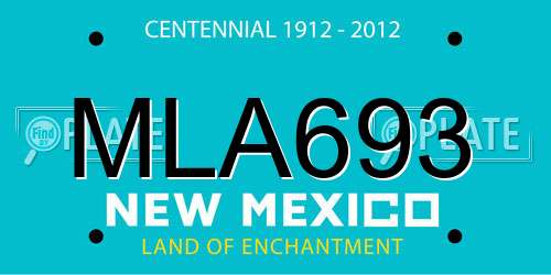 MLA693 New Mexico License Plate