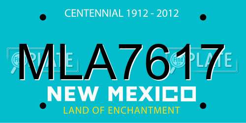 MLA7617 New Mexico License Plate